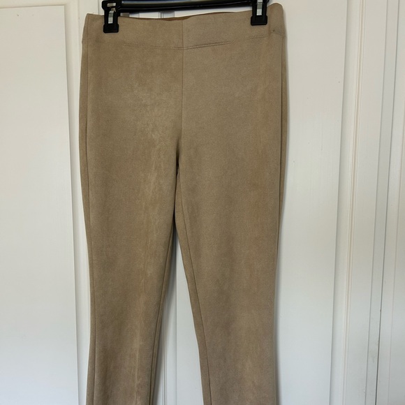 MAX STUDIO CAMEL COLOR FAUX SUEDE PULL ON PANTS - Picture 1 of 6